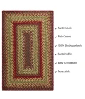 Homespice Decor Jute Braided Cider Barn Red 511126 20 in. X 30 in. Rect Rug