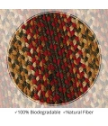 Homespice Decor Jute Braided Cider Barn Red 511126 20 in. X 30 in. Rect Rug