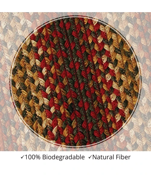 Homespice Decor Jute Braided Cider Barn Red 511126 20 in. X 30 in. Rect Rug