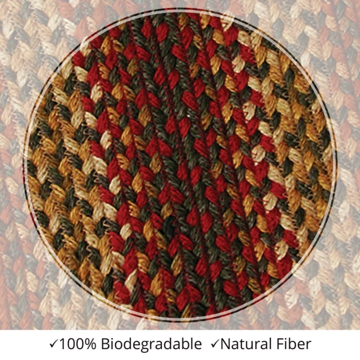 Homespice Decor Jute Braided Cider Barn Red 511126 20 in. X 30 in. Rect Rug