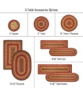 Homespice Decor Jute Braided Accessories Cranberry Red & Gold Cider Barn 8in. x 28in. Set of 14 Rect. Rug