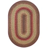 Homespice Decor Jute Braided Cider Barn Red 501127 20 in. X 30 in. Oval Rug