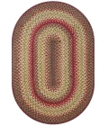 Homespice Decor Jute Braided Cider Barn Red 501127 20 in. X 30 in. Oval Rug