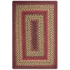 Homespice Decor Jute Braided Rug Cranberry Red & Gold Cider Barn 10in. x 10in. Rect. Rug