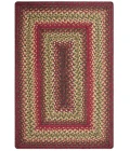 Homespice Decor Jute Braided Rug Cranberry Red & Gold Cider Barn 10in. x 10in. Rect. Rug
