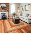 Homespice Decor Jute Braided Rug Cranberry Red & Gold Cider Barn 10in. x 10in. Rect. Rug