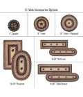 Homespice Decor Jute Braided Accessories Primitive Star Gloucester Black 571755 11 in. X 36 in. Oval Rug