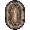 Homespice Decor Cotton Braided Cocoa Bean Black 400215 27 in. X 45 in. Oval Rug