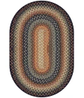 Homespice Decor Cotton Braided Cocoa Bean Black 404213 5 ft. X 8 ft. Oval Rug