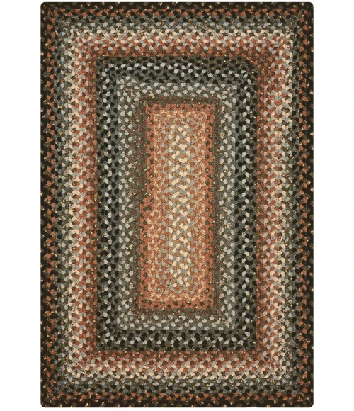 Homespice Decor Cotton Braided Rug Black Cocoa Bean 10in. x 10in. Rect. Rug