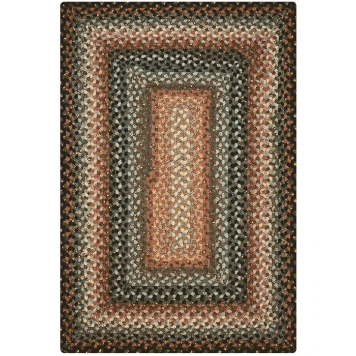 Homespice Decor Cotton Braided Cocoa Bean Black 413215 4 ft. X 6 ft. Rect Rug