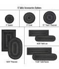 Homespice Decor Jute Braided Accessories Black Jet Black 8in. x 28in. Set of 13 Oval Rug