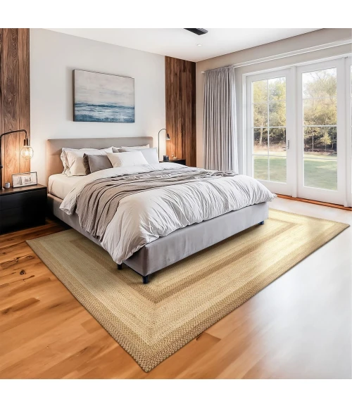 Homespice Decor Jute Braided Rug Multi Color Cookie Dough 2ft. x 3ft. Rect. Rug