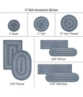 Homespice Decor Jute Braided Accessories Denim Blue 571687 11 in. X 36 in. Oval Rug