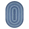 Homespice Decor Jute Braided Denim Blue 501684 20 in. X 30 in. Oval Rug