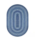 Homespice Decor Jute Braided Denim Blue 501684 20 in. X 30 in. Oval Rug
