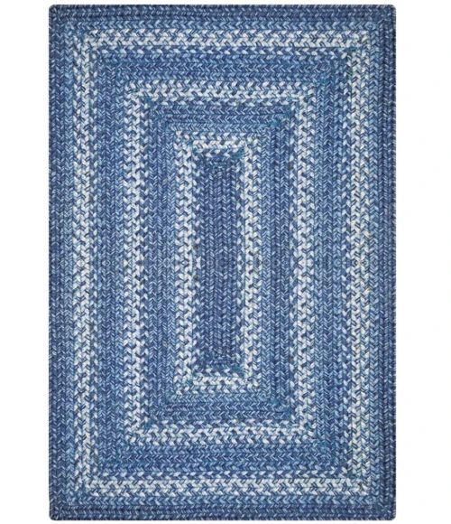 Homespice Decor Jute Braided Rug Denim Blue Denim 2ft. x 6ft. Rect. Rug