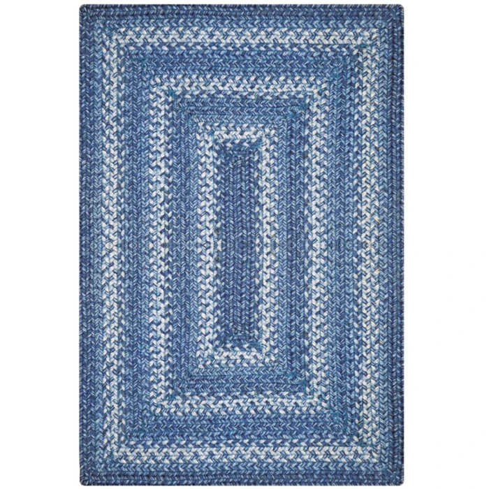 Homespice Decor Jute Braided Denim Blue 514684 5 ft. X 8 ft. Rect Rug