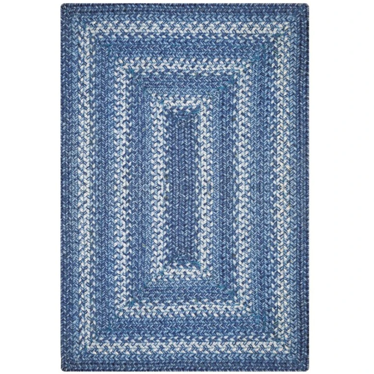 Homespice Decor Jute Braided Denim Blue 519689 22 in. X 72 in. Rect Rug