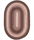 Homespice Decor Ultra Durable Braided Driftwood Chocolate 304124 5 ft. X 8 ft. Oval Rug