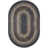 Homespice Decor Cotton Braided Enigma Black 400093 27 in. X 45 in. Oval Rug