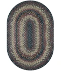 Homespice Decor Cotton Braided Enigma Black 404091 5 ft. X 8 ft. Oval Rug