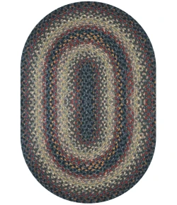Homespice Decor Cotton Braided Enigma Black 404091 5 ft. X 8 ft. Oval Rug
