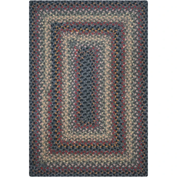 Homespice Decor Cotton Braided Enigma Black 413093 4 ft. X 6 ft. Rect Rug