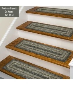 Homespice Decor Jute Braided Accessories Flint Hill Grey 240155PS 8 in. X 28 in. Set of 13 Rect Rug