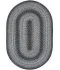 Homespice Decor Jute Braided Rug Grey Flint Hill 2ft. x 3ft. Oval Rug