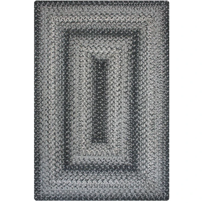 Homespice Decor Jute Braided Flint Hill Grey 514837 5 ft. X 8 ft. Rect Rug
