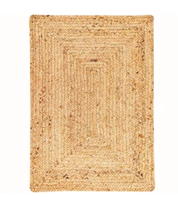 Homespice Decor Natural Rugs Natural Jute & Golden Tan George 5ft. x 7ft. Rect. Rug