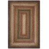 Homespice Decor Jute Braided Rug Black & Brown Gingerbread 10in. x 10in. Rect. Rug
