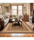Homespice Decor Jute Braided Rug Black & Brown Gingerbread 10in. x 10in. Rect. Rug