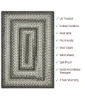 Homespice Decor Ultra Durable Braided Graphite Grey 322630 20 in. X 30 in. Rect Rug