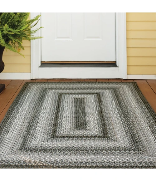 Homespice Decor Ultra Durable Braided Graphite Grey 315632 6 ft. X 9 ft. Rect Rug