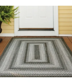 Homespice Decor Ultra Durable Braided Graphite Grey 316639 8 ft. X 10 ft. Rect Rug