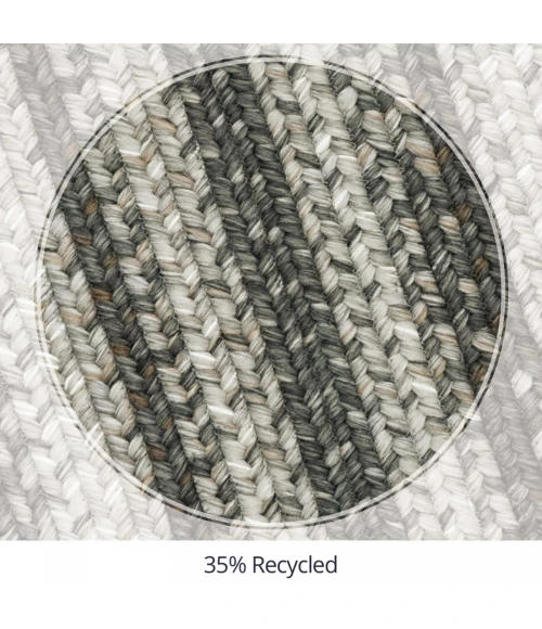 Homespice Decor Ultra Durable Braided Graphite Grey 310637 27 in. X 45 in. Rect Rug