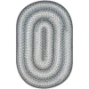 Homespice Decor Ultra Durable Braided Graphite Grey 304636 5 ft. X 8 ft. Oval Rug