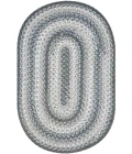 Homespice Decor Ultra Durable Braided Graphite Grey 306630 8 ft. X 10 ft. Oval Rug
