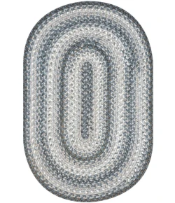 Homespice Decor Ultra Durable Braided Graphite Grey 306630 8 ft. X 10 ft. Oval Rug