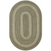 Homespice Decor Jute Braided Rug Green & Tan Grassland 2ft. x 3ft. Oval Rug
