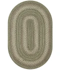 Homespice Decor Jute Braided Rug Green & Tan Grassland 2ft. x 3ft. Oval Rug