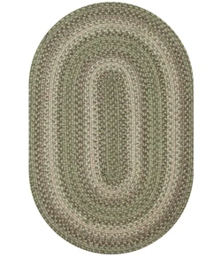Homespice Decor Jute Braided Rug Green & Tan Grassland 2ft. x 3ft. Oval Rug