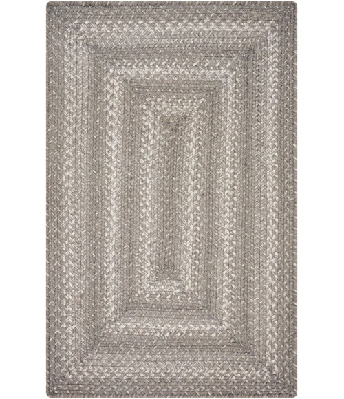 Homespice Decor Jute Braided Rug Grey & Ivory Grey Cloud 10in. x 10in. Rect. Rug
