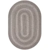 Homespice Decor Jute Braided Rug Grey & Ivory Grey Cloud 2ft. x 3ft. Oval Rug
