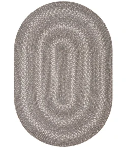 Homespice Decor Jute Braided Grey Cloud Grey 503855 4 ft. X 6 ft. Oval Rug