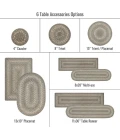 Homespice Decor Jute Braided Accessories Grey Cloud Grey 240032PS 8 in. Set of 3 Round Rug