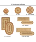 Homespice Decor Jute Braided Accessories Harvest Beige, Tan 571076 11 in. X 36 in. Oval Rug