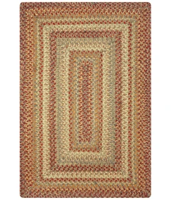 Homespice Decor Jute Braided Rug Beige & Red Harvest 10in. x 10in. Rect. Rug